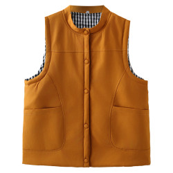 Women's plus size autumn and winter warm quilted vest jacket for women Women's plus size autumn and winter warm quilted vest jacket for women