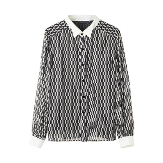 Color POLO collar printed shirt for women 2025 new autumn commuter shirt long sleeve top temperament shirt
Color POLO collar printed shirt for women 2025 new autumn commuter shirt long sleeve top temperament shirt