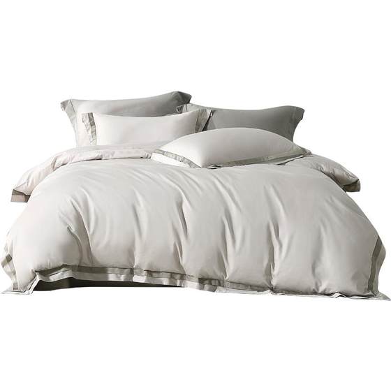 Mercury Home Textiles 60S Tencel Cotton Four-piece Set for Naked Sleeping Class A Lyocell Cotton Set Satin Light Luxury Quilt Cover Sheets Mercury Home Textiles 60S Tencel Cotton Four-piece Set for Naked Sleeping Class A Lyocell Cotton Set Satin Light Luxury Quilt Cover Sheets