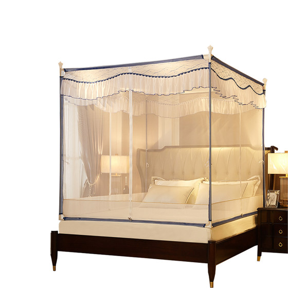 Mosquito net T-shaped three door zipper Mongolian yurt 1.8m bed for home use, children's anti fall bottom, 1.5m full bottom bed sheet Mosquito net T-shaped three door zipper Mongolian yurt 1.8m bed for home use, children's anti fall bottom, 1.5m full bottom bed sheet