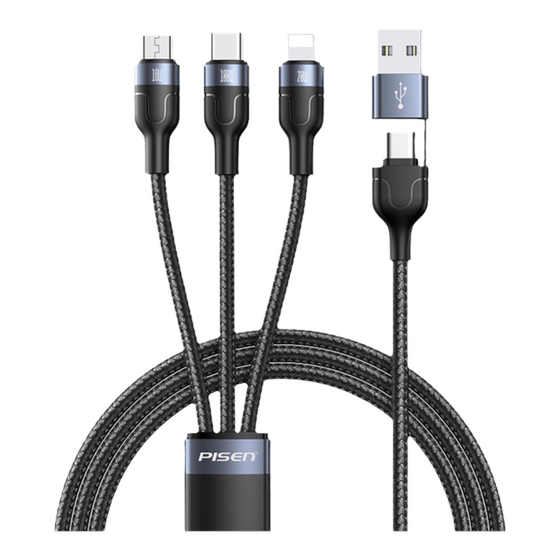 Pinsheng 5A three-in-one fast charging data cable 100W two-to-three charging cable PD flash charging one-to-three suitable for Huawei mobile phone tablet ipad Apple Android laptop one-to-two multi-function universal
Pinsheng 5A three-in-one fast charging data cable 100W two-to-three charging cable PD flash charging one-to-three suitable for Huawei mobile phone tablet ipad Apple Android laptop one-to-two multi-function universal