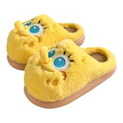 Thin strips of cute SpongeBob SquarePants home cotton slippers Thin strips of cute SpongeBob SquarePants home cotton slippers