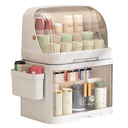 Desktop double layer tea cup and tea set storage box Desktop double layer tea cup and tea set storage box