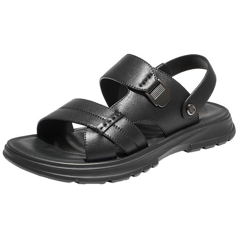 Sandal Pria Kasual Tata Sepatu Outdoor Anti Selip Dua Arah Musim