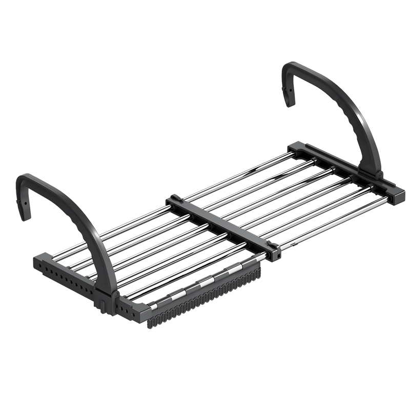 Yangcai Telescopic Balcony Clothes Drying Rack Stainless Steel