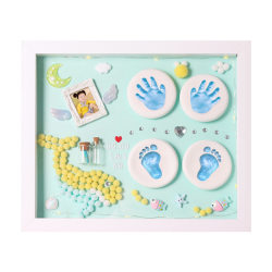 Baby full moon hand footprint baby mold hand stamp mud photo frame Baby full moon hand footprint baby mold hand stamp mud photo frame
