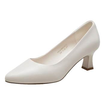 Yierkang women's shoes shallow mouth single shoes genuine leather pointed toe high heels Yierkang women's shoes shallow mouth single shoes genuine leather pointed toe high heels