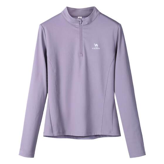 Camel sports quick-drying clothes for women in autumn and winter thin velvet stand-up collar long-sleeved T-shirt training clothes running fitness tops for men Camel sports quick-drying clothes for women in autumn and winter thin velvet stand-up collar long-sleeved T-shirt training clothes running fitness tops for men