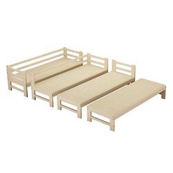 Free shipping solid wood spliced bed widened solid wood children's bed Free shipping solid wood spliced bed widened solid wood children's bed