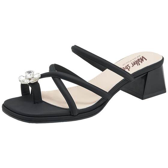 Walker Shop Fairy Style Two-Wear Sandals Women's 2025 Summer New Thick Sole Exterior Sandals Flip Flops Women Walker Shop Fairy Style Two-Wear Sandals Women's 2025 Summer New Thick Sole Exterior Sandals Flip Flops Women
