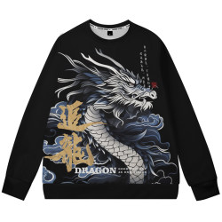 Chinese style trendy dragon pattern long sleeve men's large size customization Chinese style trendy dragon pattern long sleeve men's large size customization
