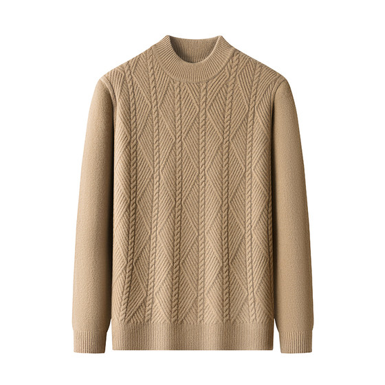 Father-in-law's red sweater Daddy winter middle-aged and elderly men's thick sweater half turtle neck thermal underwear top
Father-in-law's red sweater Daddy winter middle-aged and elderly men's thick sweater half turtle neck thermal underwear top