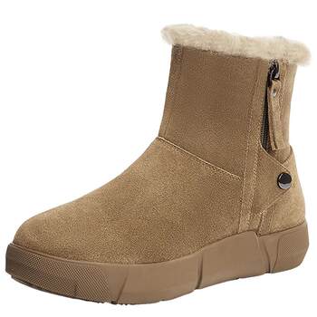 Senda snow boots women's boots winter style shopping mall same wool integrated warm plush short boots cotton shoes XDV01 
Senda snow boots women's boots winter style shopping mall same wool integrated warm plush short boots cotton shoes XDV01