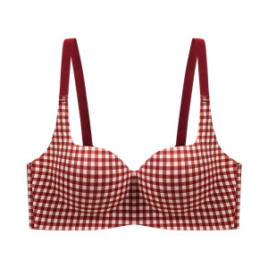Urban Beauty Red Underwear Women's Small Breasts Gathered Animal Year Plaid Tila Anti-Sagging Bridal Wedding Bra 
Urban Beauty Red Underwear Women's Small Breasts Gathered Animal Year Plaid Tila Anti-Sagging Bridal Wedding Bra