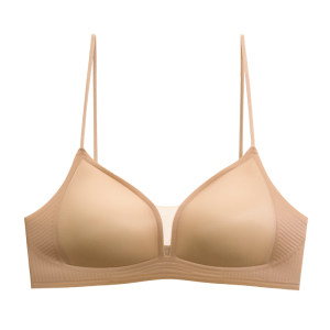 French mesh satin underwear for women, glossy, seamless, nude, small breasts, spaghetti straps, secondary breasts, anti-sagging bra 
French mesh satin underwear for women, glossy, seamless, nude, small breasts, spaghetti straps, secondary breasts, anti-sagging bra