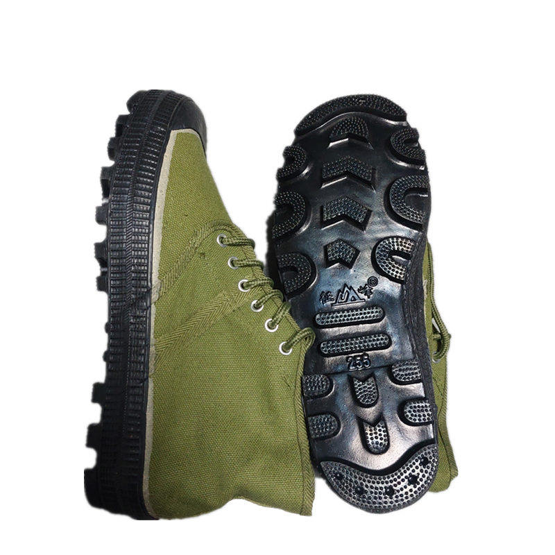 Zhengfeng 6-1 High Defense Work Shoes Yellow High-Top Canvas