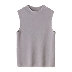 Half turtleneck women's vest cashmere sweater Half turtleneck women's vest cashmere sweater