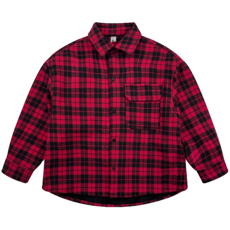 Yuanyuanjia ملابس الأطفال 2023 قميص الأولاد الجديد بأكمام طويلة للأطفال  منقوشة الشتاء الطفل الأعلى بالإضافة إلى الاتجاه المخملي, حجم الصورة 800x800