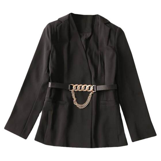 409708 Autumn suit Shenzhen women's mid-length long sleeve V-neck
409708 Autumn suit Shenzhen women's mid-length long sleeve V-neck