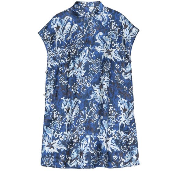 Fey Tangxia stand-up collar Tang suit women's single cheongsam silk interwoven jacquard satin Chinese retro mid-length cheongsam top
Fey Tangxia stand-up collar Tang suit women's single cheongsam silk interwoven jacquard satin Chinese retro mid-length cheongsam top