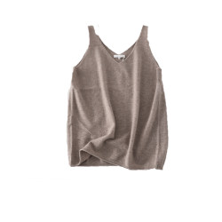 Warm solid color V-neck pullover 100% cashmere vest for women Warm solid color V-neck pullover 100% cashmere vest for women