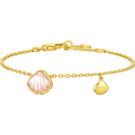 Zhou Shengsheng Gold Love Secret Words Foot Gold Inlaid Fritillar Shell Bracelet Bracelet Handle 93526B Pricing Zhou Shengsheng Gold Love Secret Words Foot Gold Inlaid Fritillar Shell Bracelet Bracelet Handle 93526B Pricing
