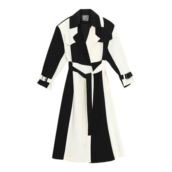 PAPERLLL Hsin-style black and white spliced temperament windbreaker jacket for women with high-end contrasting color design long coat
PAPERLLL Hsin-style black and white spliced temperament windbreaker jacket for women with high-end contrasting color design long coat