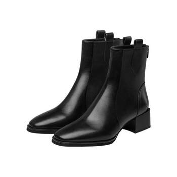 7or9 short boots autumn and winter Chelsea boots thick heel slim boots 7or9 short boots autumn and winter Chelsea boots thick heel slim boots