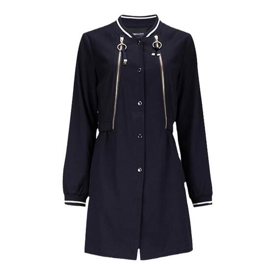 Sound Rain Bamboo Women's Counter Autumn Founding Terring Temperament Temperature Personal Zipper Pure Long -sleeved Trench Coat Sound Rain Bamboo Women's Counter Autumn Founding Terring Temperament Temperature Personal Zipper Pure Long -sleeved Trench Coat