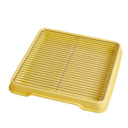 Stainless steel dog toilet Golden Retriever Corgi anti-stepping dog litter basin medium and large small Samoyed dog toilet flat type Stainless steel dog toilet Golden Retriever Corgi anti-stepping dog litter basin medium and large small Samoyed dog toilet flat type