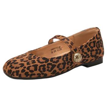 Saturday French retro single strap leopard print Mary Jane shoes 2025 new style of outer wear without tiring feet flat shoes 
Saturday French retro single strap leopard print Mary Jane shoes 2025 new style of outer wear without tiring feet flat shoes