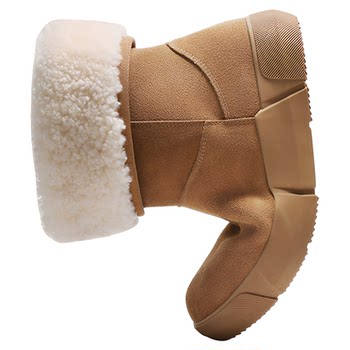 Senda cowhide snow boots women's winter sledding water-repellent thickened fluff warm northeastern cotton shoes two-wear mid-calf boots Senda cowhide snow boots women's winter sledding water-repellent thickened fluff warm northeastern cotton shoes two-wear mid-calf boots