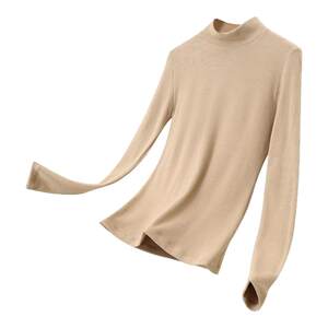 Half turtleneck base shirt for women 2025 new velvet thickened autumn and winter velvet black inner long-sleeved top knitted sweater 
Half turtleneck base shirt for women 2025 new velvet thickened autumn and winter velvet black inner long-sleeved top knitted sweater