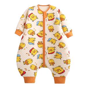 Huxibei sleeping bag, split-leg cotton one-piece pajamas for babies, autumn and winter sleeping bags, baby anti-kicking quilts for all seasons 
Huxibei sleeping bag, split-leg cotton one-piece pajamas for babies, autumn and winter sleeping bags, baby anti-kicking quilts for all seasons