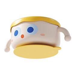 Jingqi baby food bowl, children's suction cup bowl, baby food bowl, stainless steel feeding bowl, anti-scalding, heat preservation and anti-fall Jingqi baby food bowl, children's suction cup bowl, baby food bowl, stainless steel feeding bowl, anti-scalding, heat preservation and anti-fall