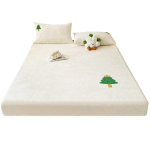 Boyixuan autumn and winter warm Class A milk velvet bed sheet towel embroidered single layer cotton thickened bedspread mattress protective cover 
Boyixuan autumn and winter warm Class A milk velvet bed sheet towel embroidered single layer cotton thickened bedspread mattress protective cover