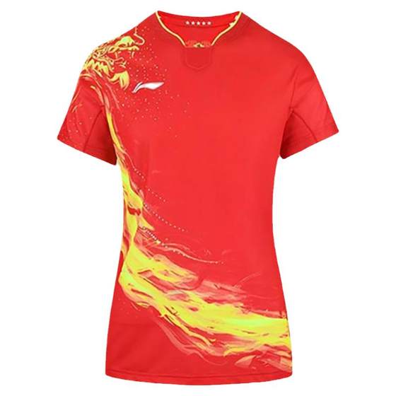 Lining/Li Ning authentic table tennis national service women's fast dry cool and breathable competition short -sleeved T -shirt Aayr358
Lining/Li Ning authentic table tennis national service women's fast dry cool and breathable competition short -sleeved T -shirt Aayr358