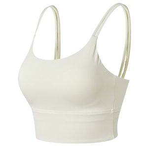 Both thin shoulder strap sexy beautiful back yoga underwear women integrated shock absorption gathered vest running fitness bra
 Both thin shoulder strap sexy beautiful back yoga underwear women integrated shock absorption gathered vest running fitness bra