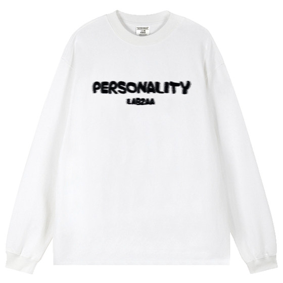 270g heavy pure cotton long-sleeved T-shirt men's early autumn ins trendy brand illusory letter loose design bottoming shirt top
270g heavy pure cotton long-sleeved T-shirt men's early autumn ins trendy brand illusory letter loose design bottoming shirt top