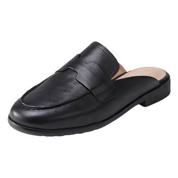 Pan Xia's fashionable and versatile outdoor wears summer women's leather slippers Pan Xia's fashionable and versatile outdoor wears summer women's leather slippers