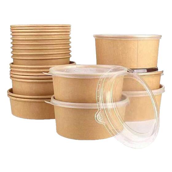 Disposable Kraft Paper Bowl Takeaway Packing Box Soup Bucket Fruit Special Fast Food Thickened High Temperature-resistant Food Grade Lunch Box
Disposable Kraft Paper Bowl Takeaway Packing Box Soup Bucket Fruit Special Fast Food Thickened High Temperature-resistant Food Grade Lunch Box