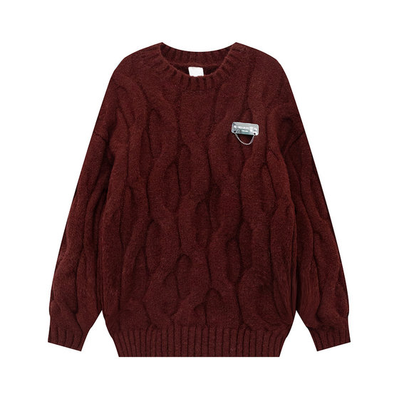 Where is the orange tree? New Year's red round neck twist sweater for women in autumn and winter loose lazy style pullover knitted top
Where is the orange tree? New Year's red round neck twist sweater for women in autumn and winter loose lazy style pullover knitted top