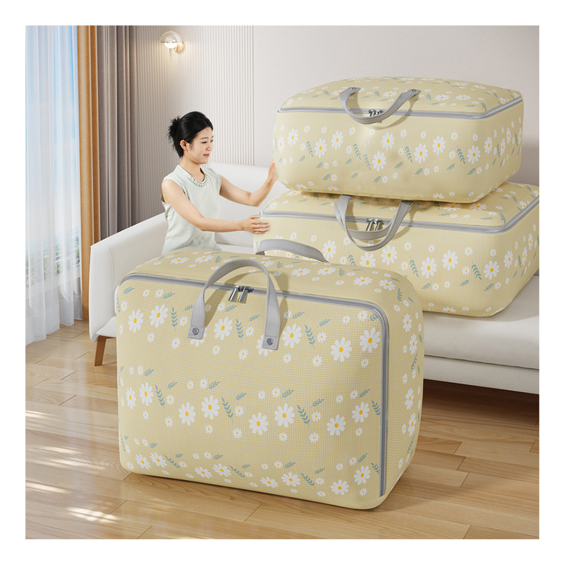 検*士様 WOOL LINEN OXFORD BAGS Good Helper Nordic Style Quilt Storage Bag - Large Capacity