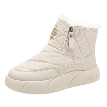 Felt-feeling plus thick velvet anti-slip double zipper snow boots 
Felt-feeling plus thick velvet anti-slip double zipper snow boots