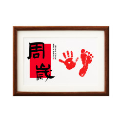 One year old hand and footprint full moon photography props 100 days commemorating One year old hand and footprint full moon photography props 100 days commemorating