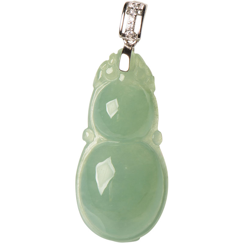 ビルマ　翡翠　ペンダント？　骨董 Aグレード ビルマ翡翠 瓢箪ペンダント - ハピネスジュエリー