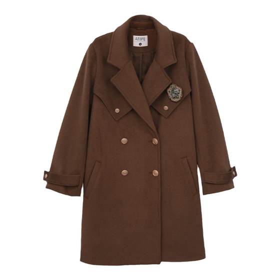 Original Mori Female Blog Merida wearing retro woolen coats high -level niche jackets autumn mid -length Original Mori Female Blog Merida wearing retro woolen coats high -level niche jackets autumn mid -length