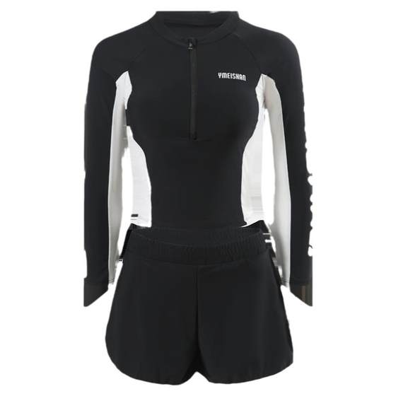 Yimeishan swimsuit women's adult long-sleeved high-end 2025 new conservative hot spring meat cover split suit Yimeishan swimsuit women's adult long-sleeved high-end 2025 new conservative hot spring meat cover split suit
