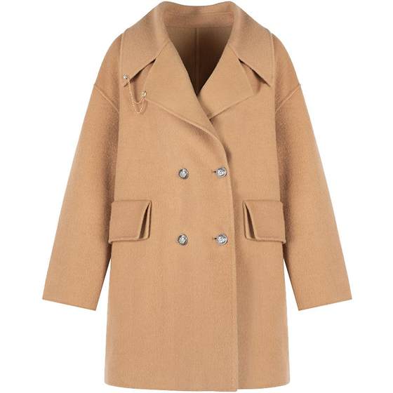 Lagogo suit collar double-breasted camel wool double-sided wool jacket for women's literary mid-length fashion new winter style
Lagogo suit collar double-breasted camel wool double-sided wool jacket for women's literary mid-length fashion new winter style