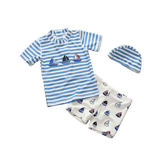 Foreign trade children's swimsuits, boys' swimsuit suit suit, boys' split body children's sun protection swimsuit, Korean baby hat gift Foreign trade children's swimsuits, boys' swimsuit suit suit, boys' split body children's sun protection swimsuit, Korean baby hat gift